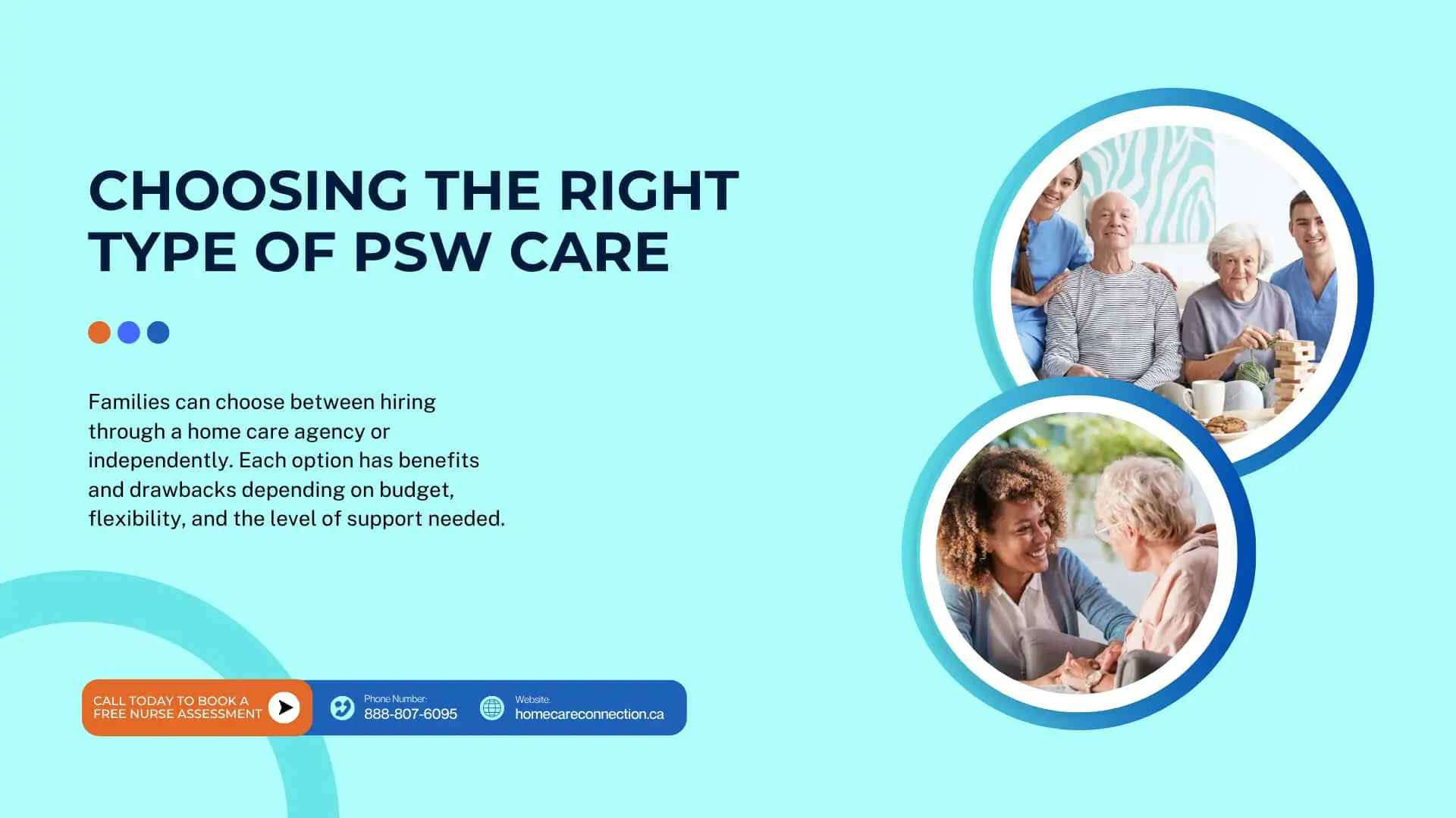PSWs providing care and companionship to seniors