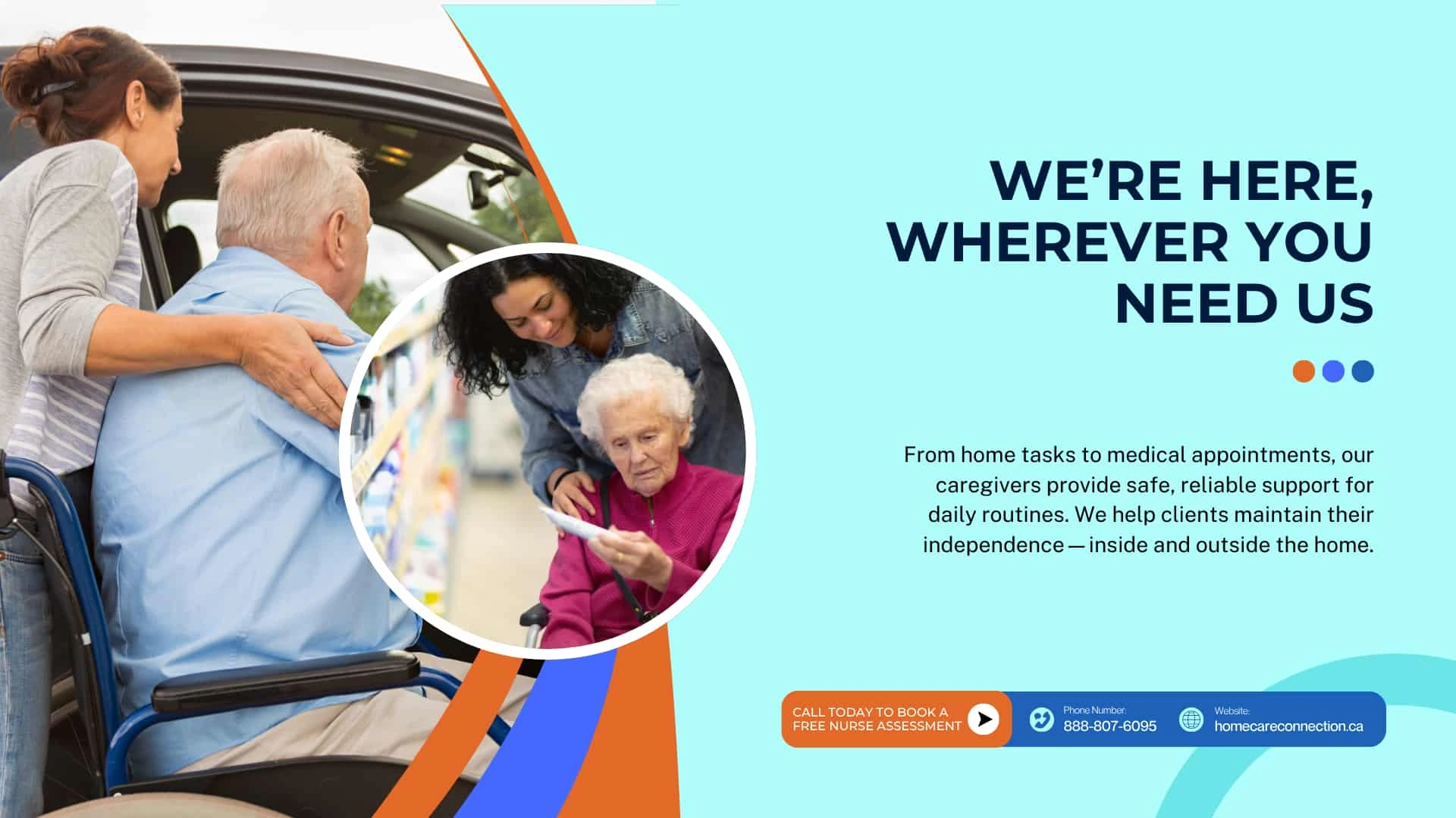 Caregivers assisting seniors with transportation and daily activities